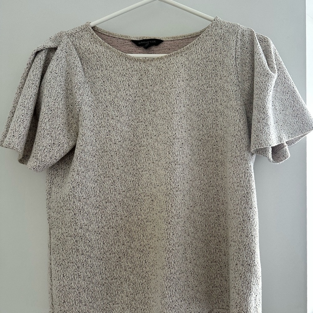 Banana Republic Speckled Cream Blouse